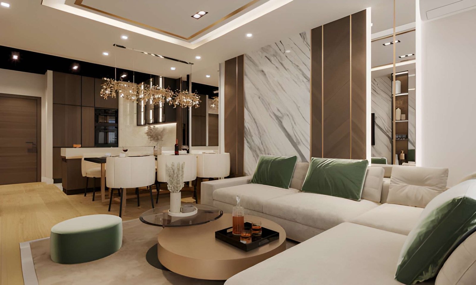 Luxury interior design in Gurgaon and Noida with modern living room