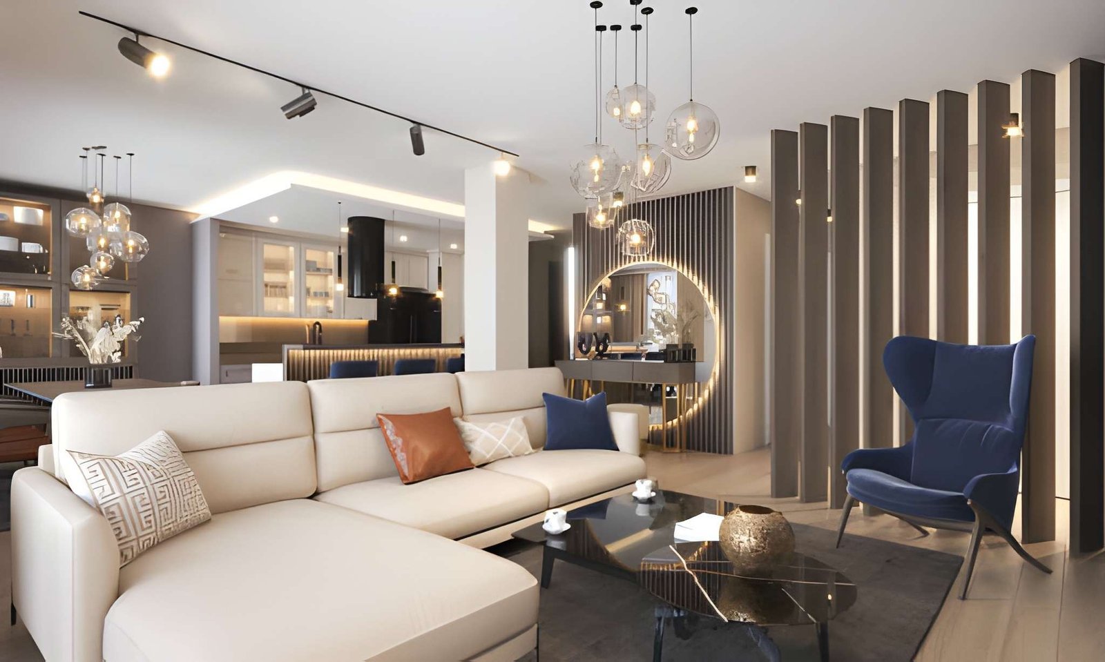 Modern home interior design in Gurgaon and Noida with elegant living room